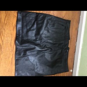 Black Pleather Skirt